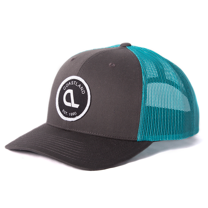 Charcoal/Teal Circle Patch
