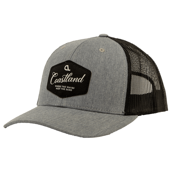 Heather Grey and Black Waves Snapback